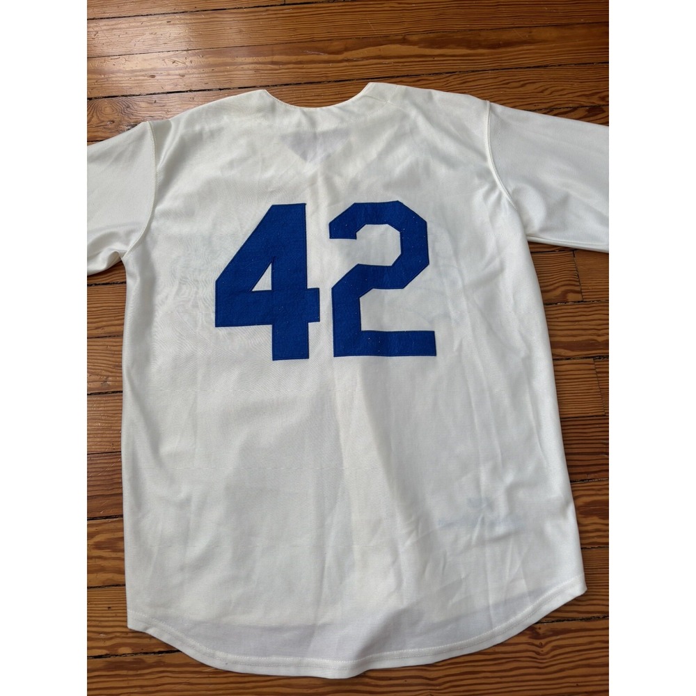 Mitchell‎ & Ness Cooperstown 1955 LA Dodgers Jackie Robinson Jersey Men 48 - Picture 2 of 7